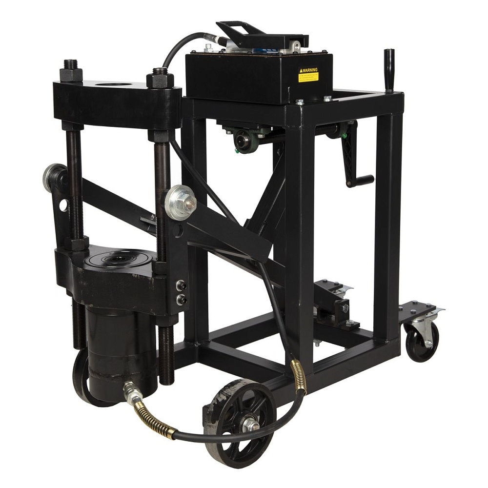 WDK-TKS75E Выпрессовщик шкворней (шкворнедав) гидравлический 75 тонн с рамой и пневмогидравлическим насосом