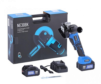 УШМ аккумуляторная, диам. диска 125 мм, 20В, с 2 акк. и зар. уст-вом NORDBERG NE308K