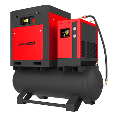 HRS-942100TD5 Винтовой компрессор с ресивером и осушителем Harrison: 2100 л/мин, 10 бар, 15 кВт, 500