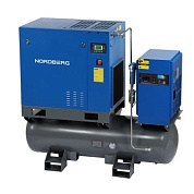 Компрессор винтовой, 15 кВт, 10 бар, 1910 л/мин, ресивер 350 л, осушитель NORDBERG NCC20RD